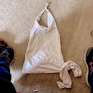 Off white dressy halter top size XS